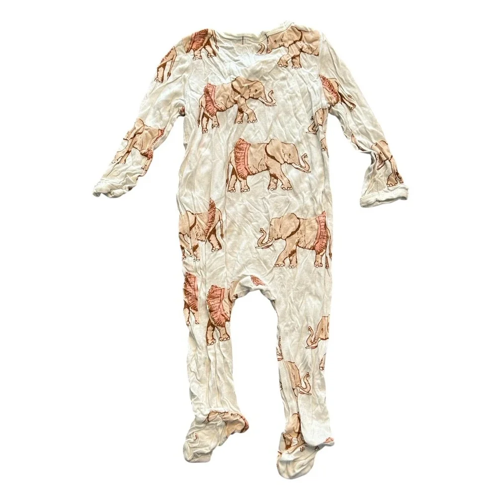 Milkbarn 6-9 Months Baby Girls Footie Onepiece Elephants‎ in Tutus Ballet 4
